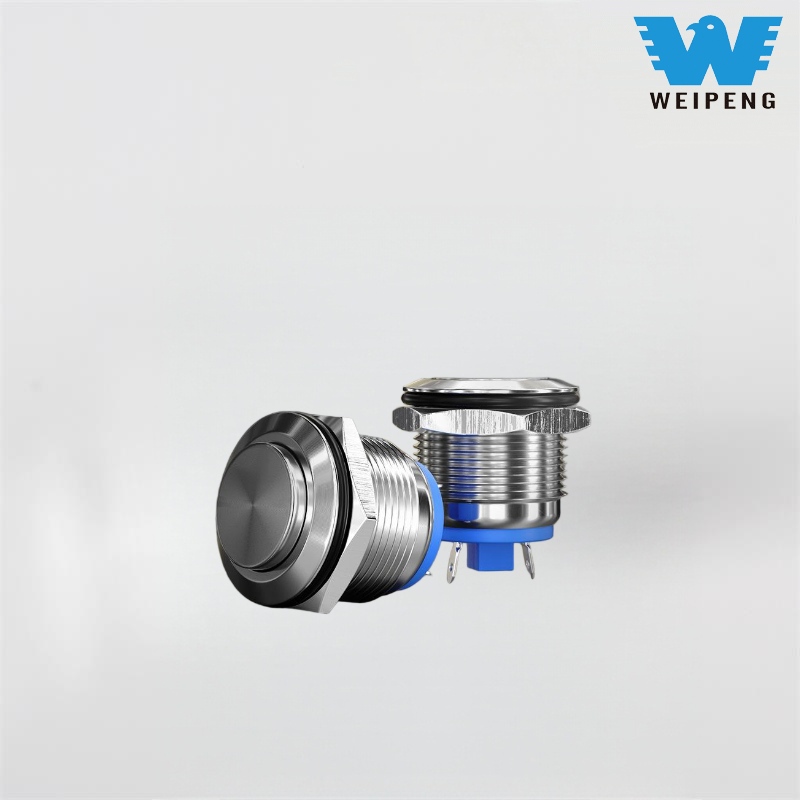 Kovový tlačidlový spínač 16/19 mm pre spustenie stroja