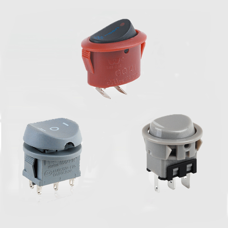 Zapnutie / vypnutie okrúhly kolískový spínač 2pin / 3pin
