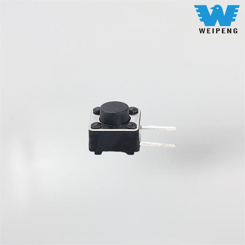 Dotykový spínač 6 x 6 mm pre povrchovú montáž s dvoma nožičkami