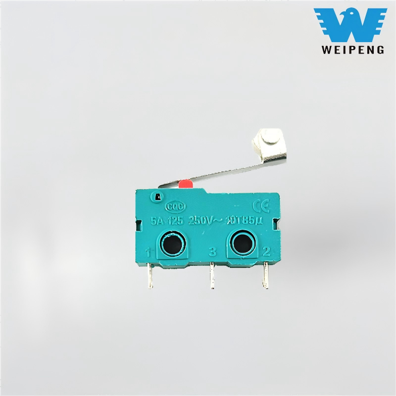 Kontaktné tlačidlo 5A/125V 250V rovná rukoväť, trojkolíkový cestovný koncový mikrospínač