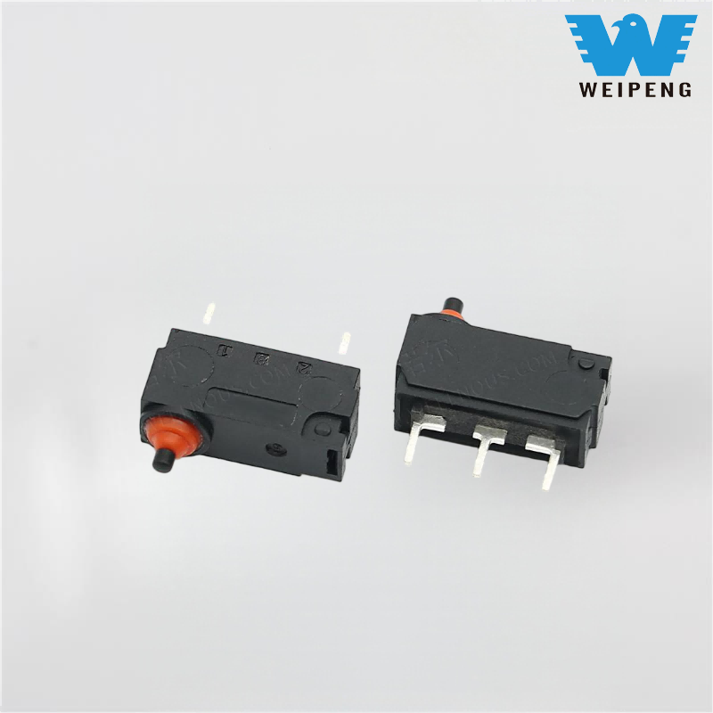 Vodotesný mikrospínač so samočinným resetom a detekciou pohybu myši