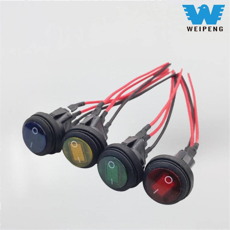 Okrúhly vodotesný lodný spínač Weipeng s drôtom